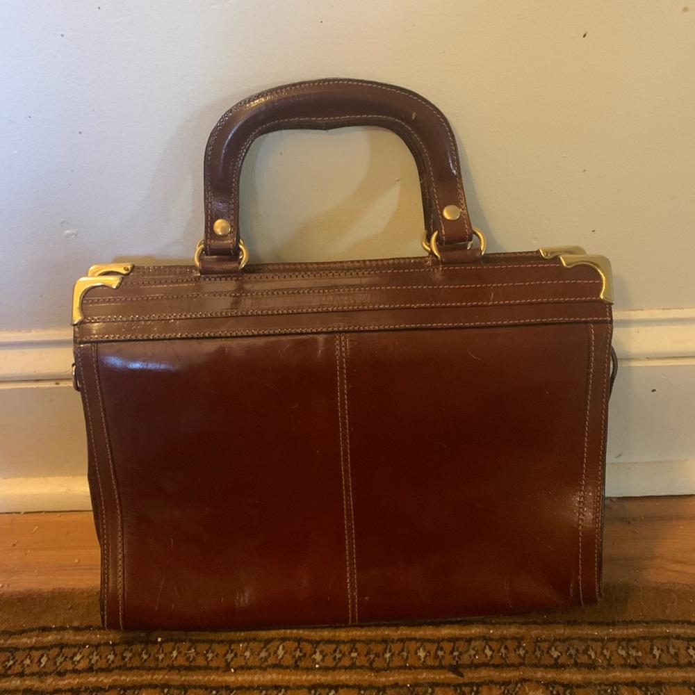 Gorgeous vintage Michael Rome Italian leather handbag (brown)